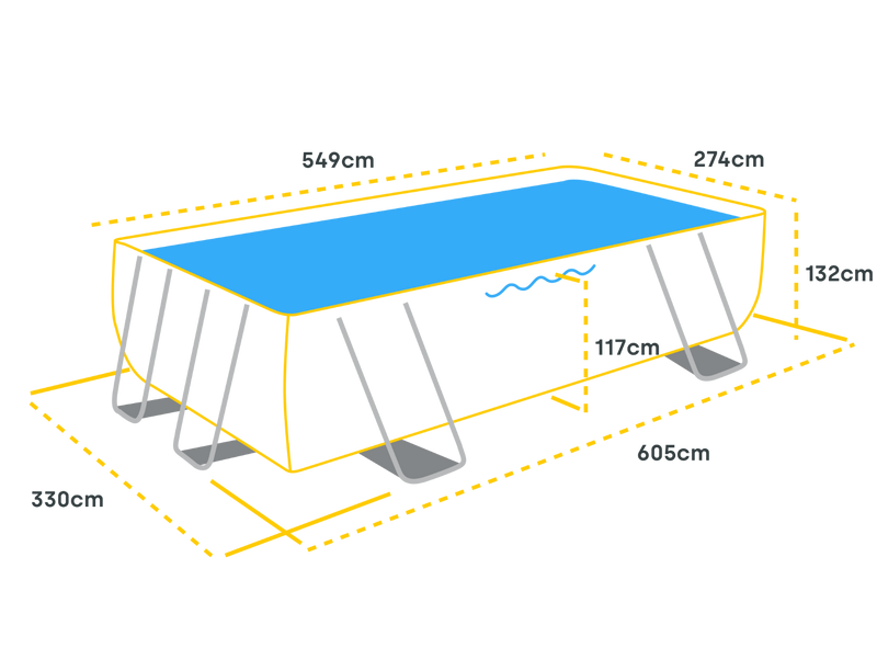Bestway APX 365 zwembad - 549 x 274 x 132 cm - met zandfilterpomp en accessoires