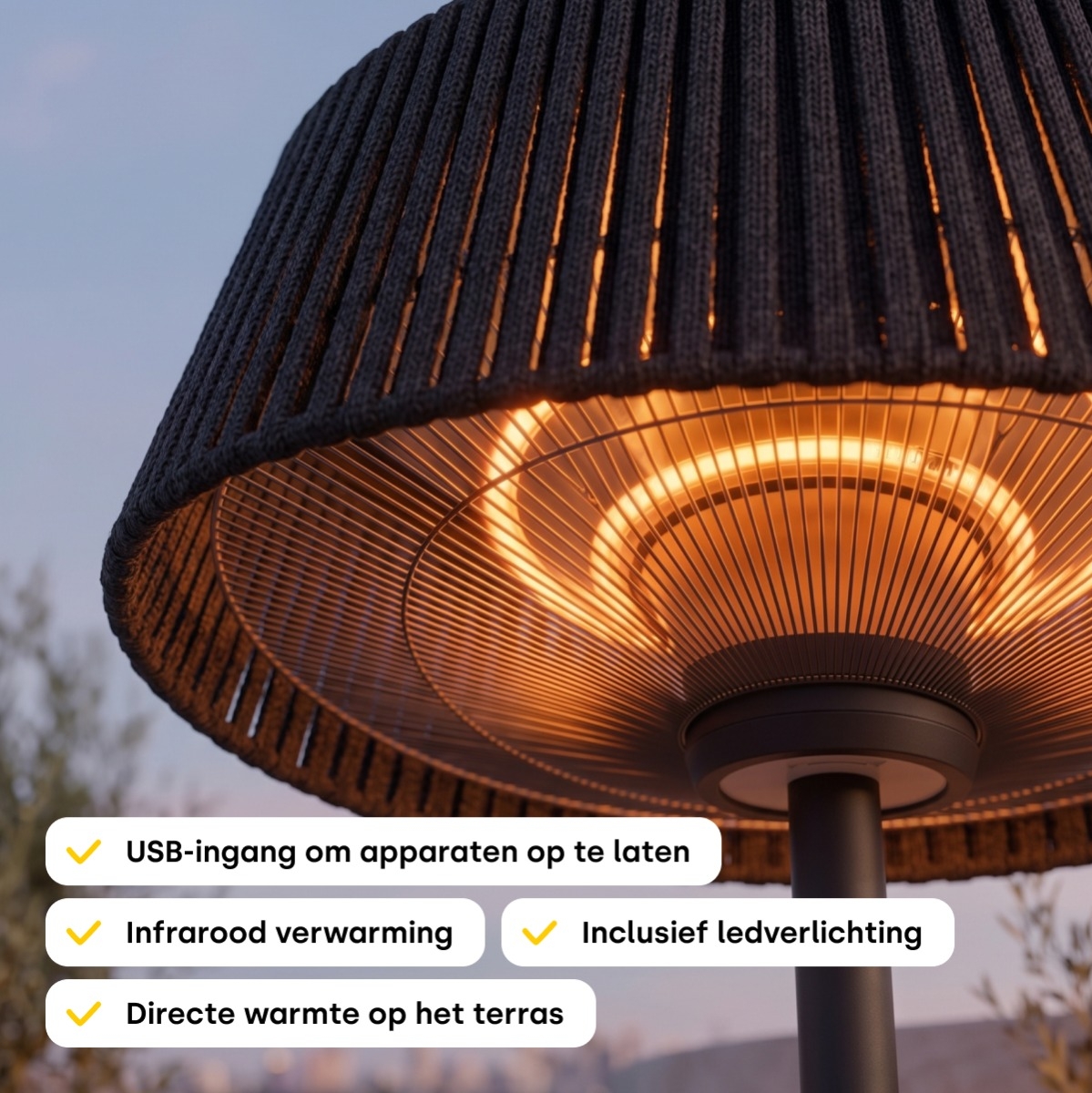 Luminous Lumora Floor 2000 watt terrasverwarmer
