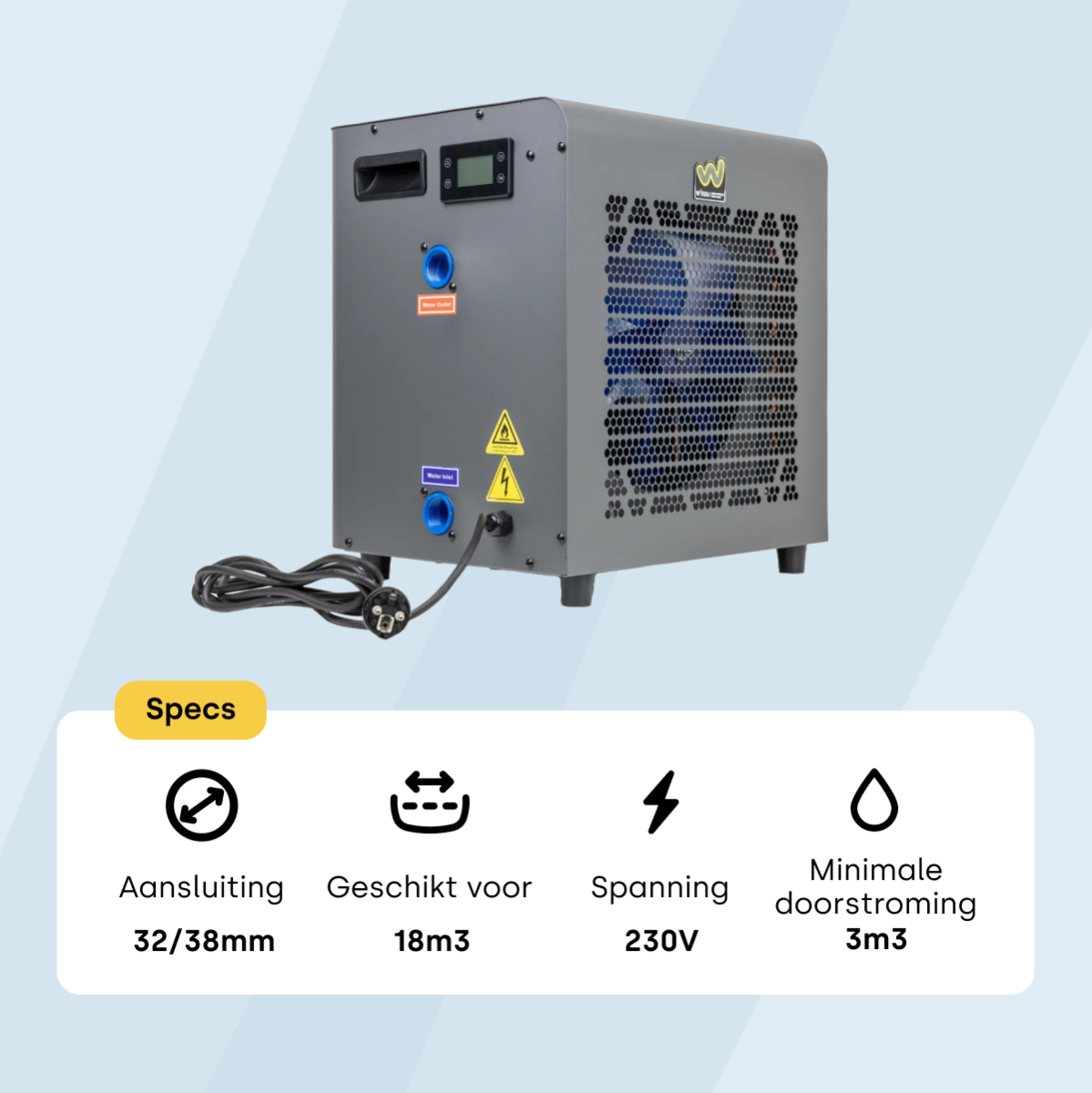 W'eau Mini Inverter 2.0 Plus zwembad warmtepomp - 6 kW