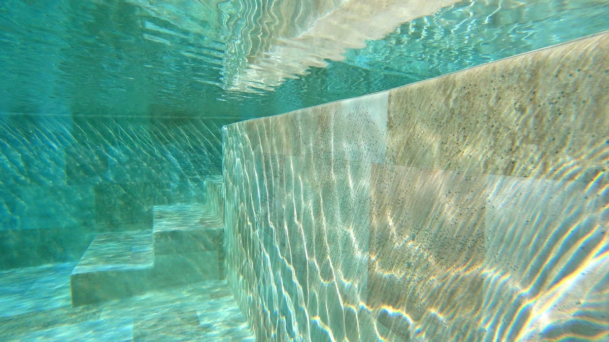 Haogenplast 3D StoneTile zwembadfolie Golden - 1,65 x 25m