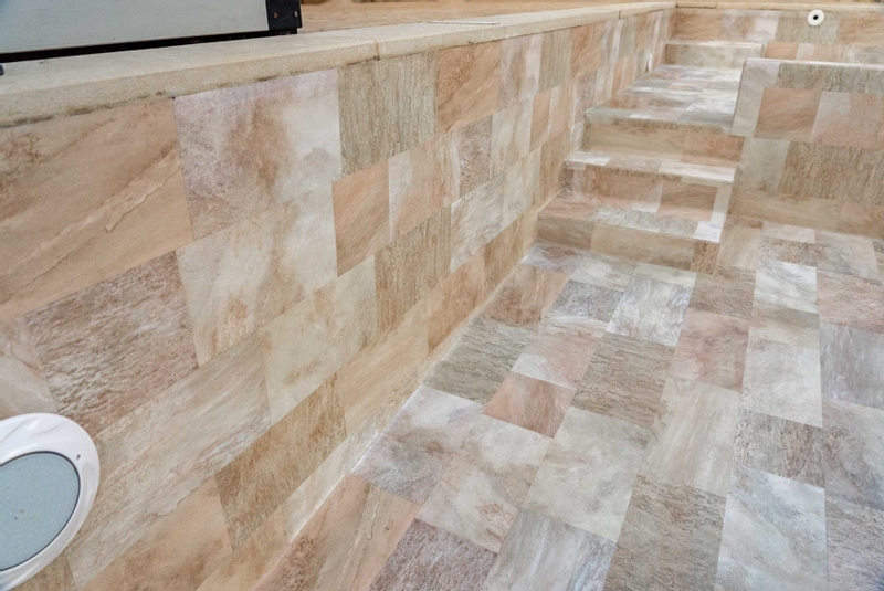 Haogenplast 3D StoneTile zwembadfolie Golden - 1,65 x 25m