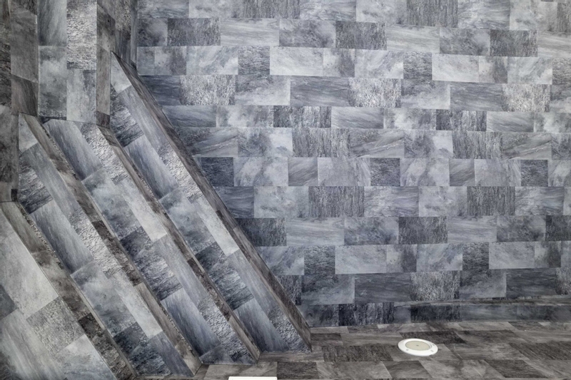 Haogenplast 3D StoneTile zwembadfolie Grey - 1,65 x 25m