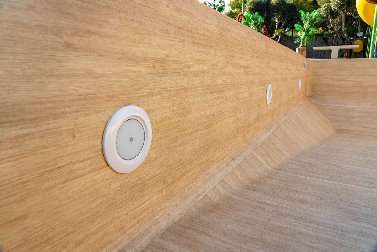 Haogenplast 3D Larch zwembadfolie Nature - 1,65 x 25m