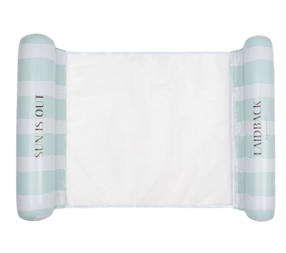 Swim Essentials opblaasbare waterhangmat groen/wit