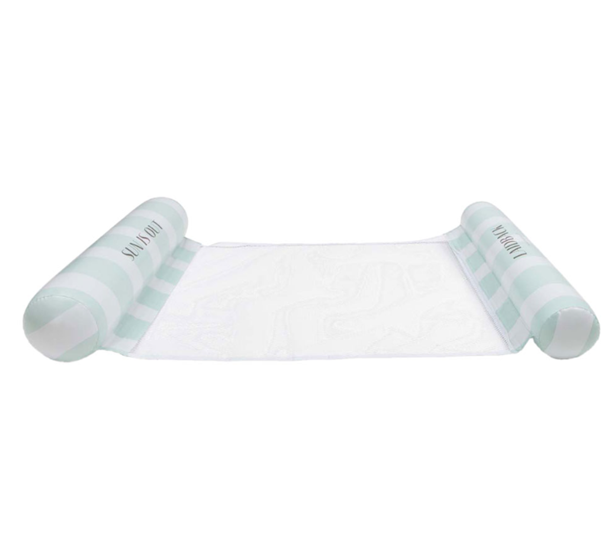 Swim Essentials opblaasbare waterhangmat groen/wit
