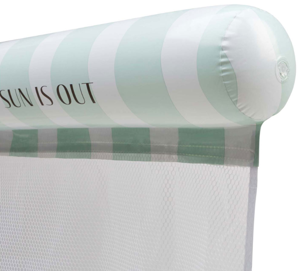 Swim Essentials opblaasbare waterhangmat groen/wit