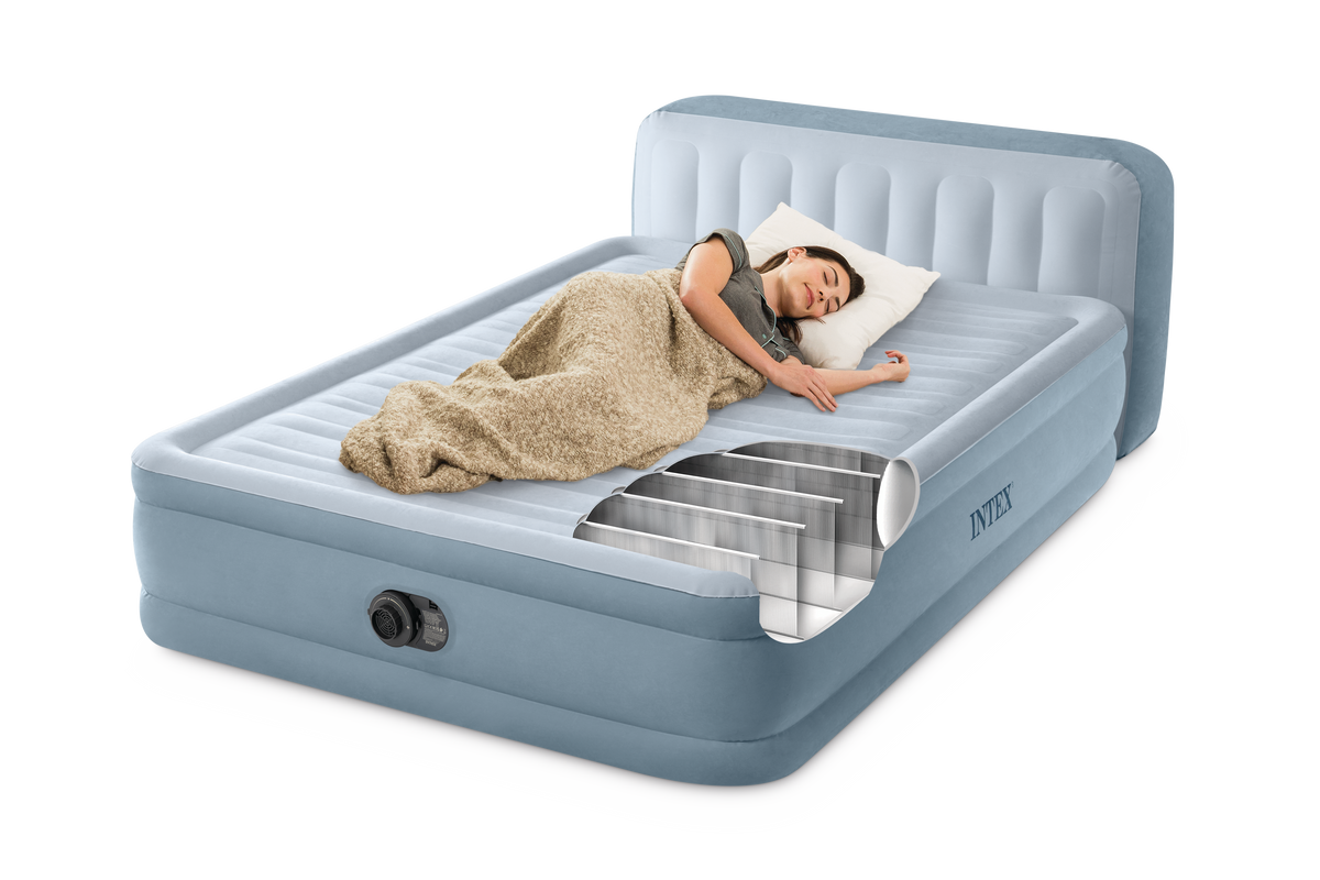 Intex Plush Headboard luchtbed - Queensize (152 cm)