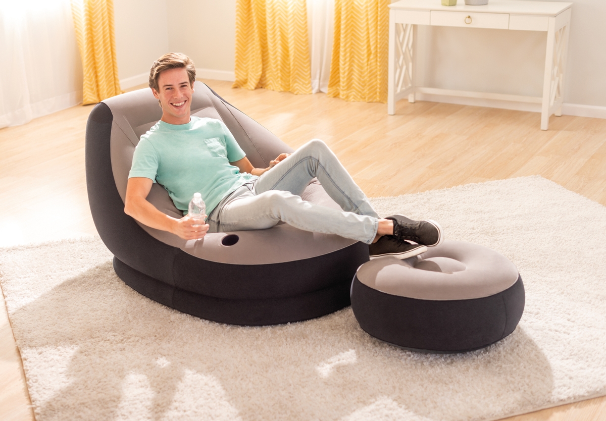 Intex Ultra Lounge 2-in-1 loungestoel en voetensteun