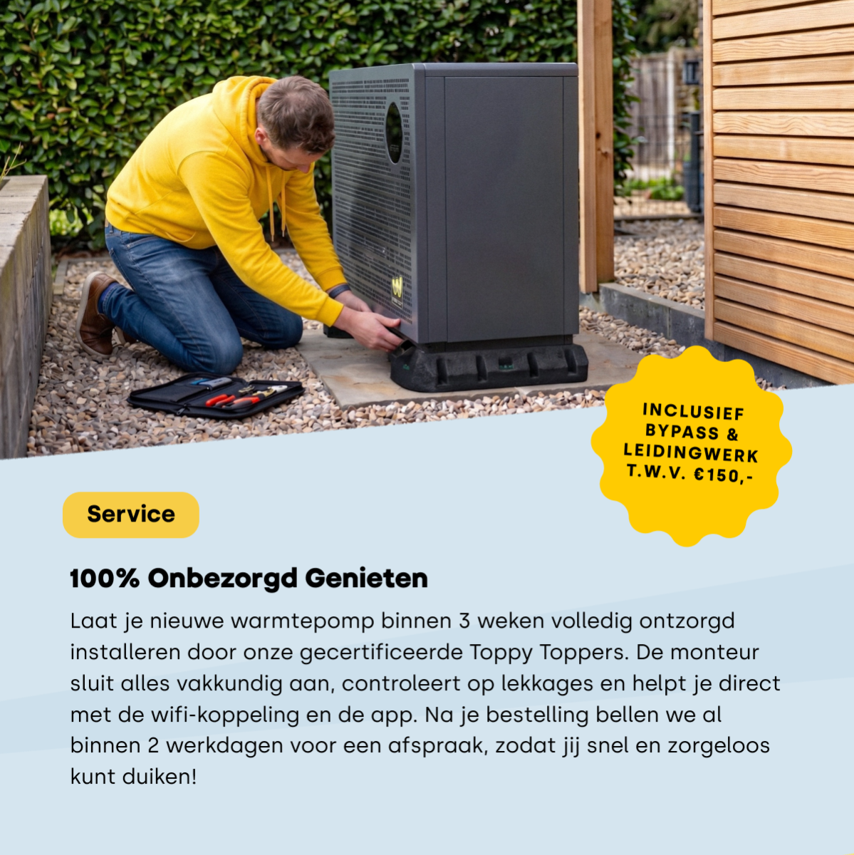 W'eau Full Inverter 2.0 zwembad warmtepomp - 27,3 kW (krachtstroom)