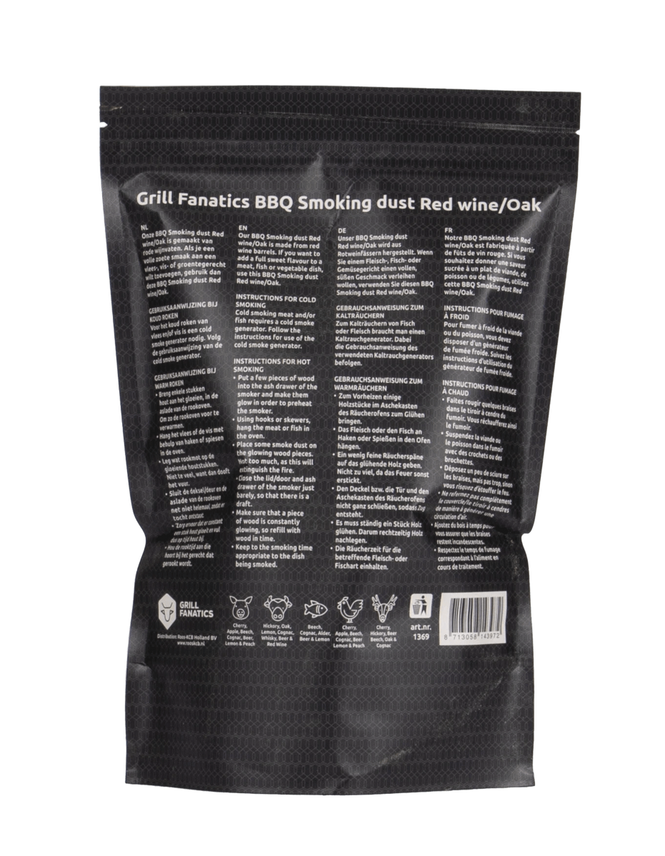 Grill Fanatics rookmot - Red Wine/Oak