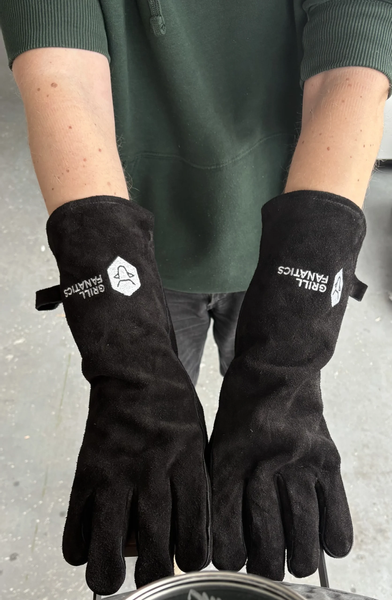 Grill Fanatics leren bbq handschoenen