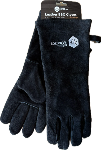 Grill Fanatics leren bbq handschoenen