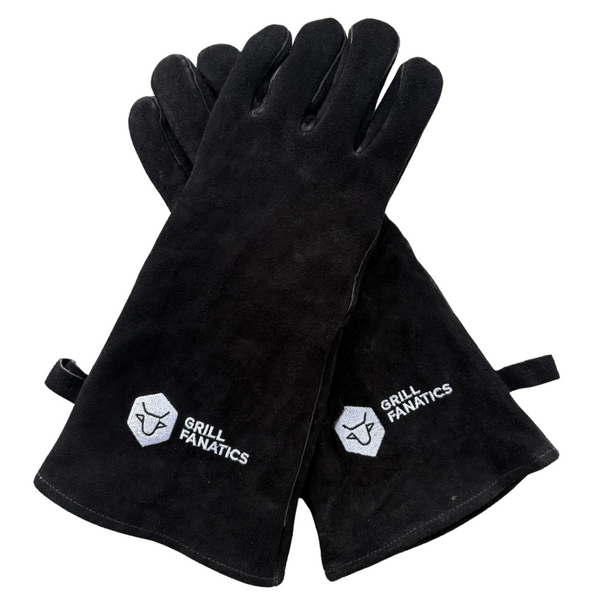 Grill Fanatics leren bbq handschoenen