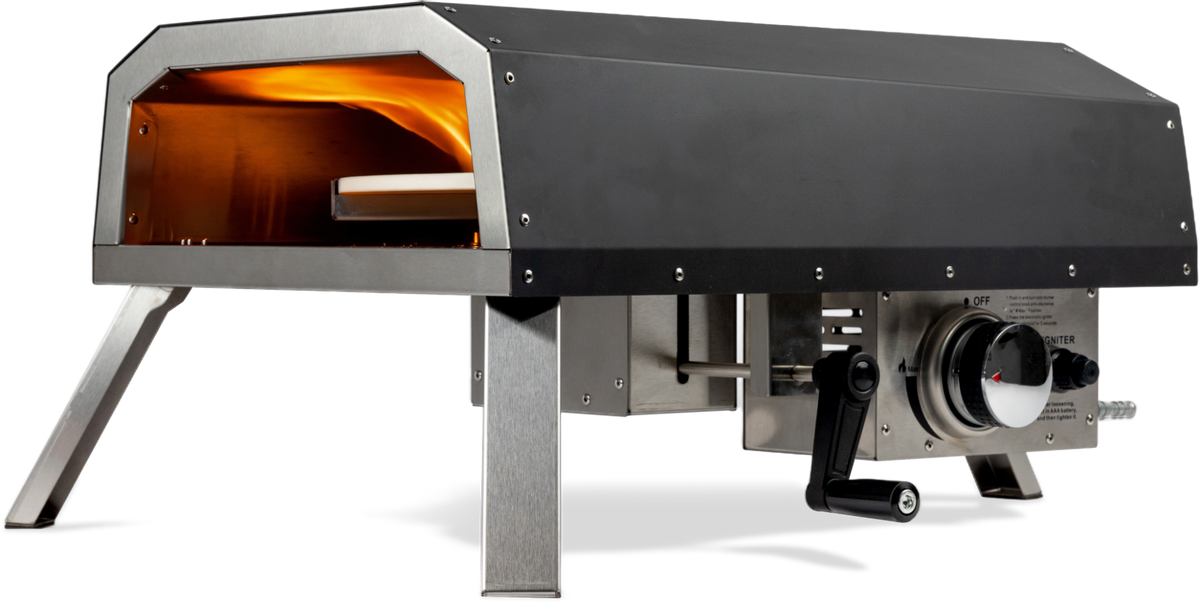 BASTE pizzaoven gas met draaiende pizzasteen - RVS