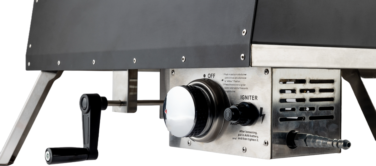 BASTE pizzaoven gas met draaiende pizzasteen - RVS