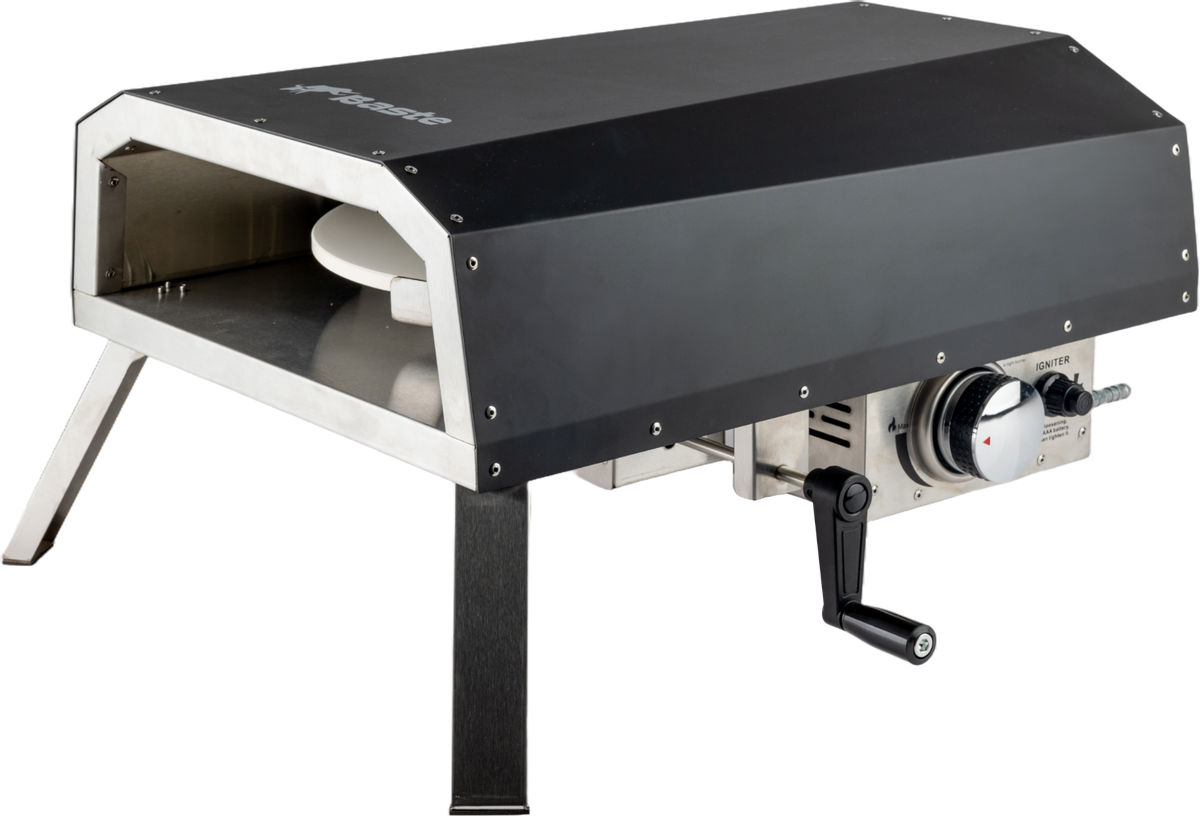 BASTE pizzaoven gas met draaiende pizzasteen - RVS