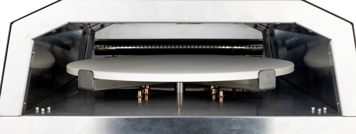 BASTE pizzaoven gas met draaiende pizzasteen - RVS