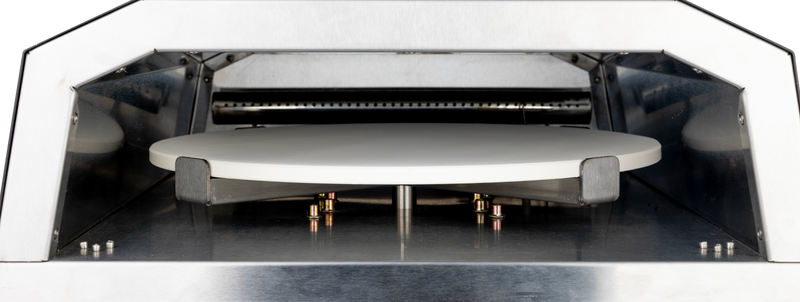 BASTE pizzaoven gas met draaiende pizzasteen - RVS