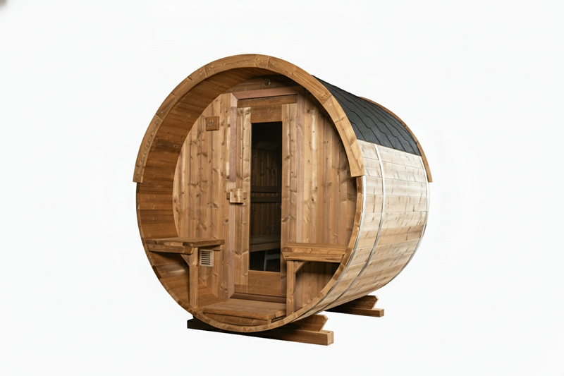 Thermowood elektrische barrelsauna - 180 cm