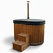 Houtgestookte hottub Intern - ovaal - 2 personen - Wit