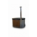Houtgestookte hottub Intern - ovaal - 2 personen - Grijs