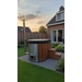 Houtgestookte hottub Intern - ovaal - 2 personen - Grijs