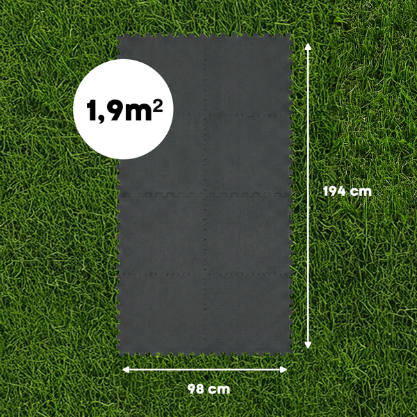 W'eau Premium zwembad ondertegels - Antraciet - 50 x 50 x 1,5 cm - 8 stuks