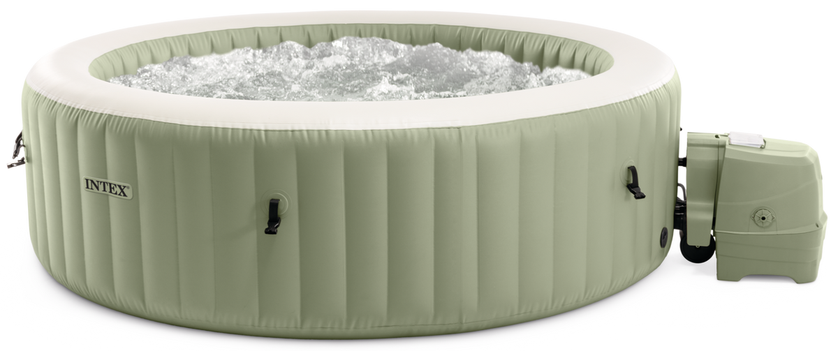 Intex Pure Spa Bubble massage Olive Green opblaasbare spa - 4 persoons