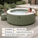 Intex Pure Spa Bubble massage Olive Green opblaasbare spa - 4 persoons