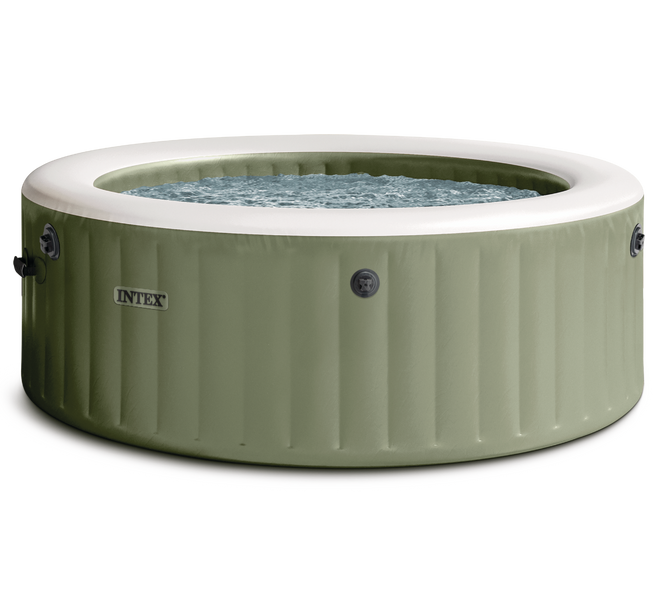 Intex Pure Spa Bubble massage Olive Green opblaasbare spa - 4 persoons