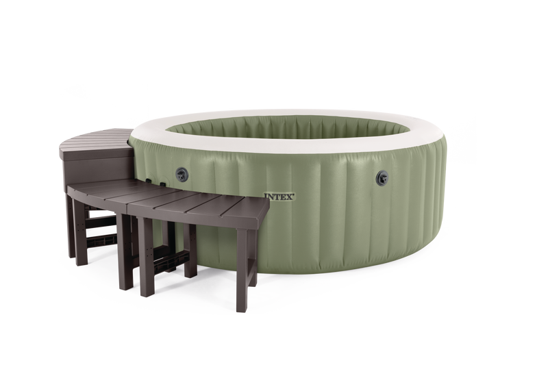 Intex Pure Spa Bubble massage Olive Green opblaasbare spa - 4 persoons