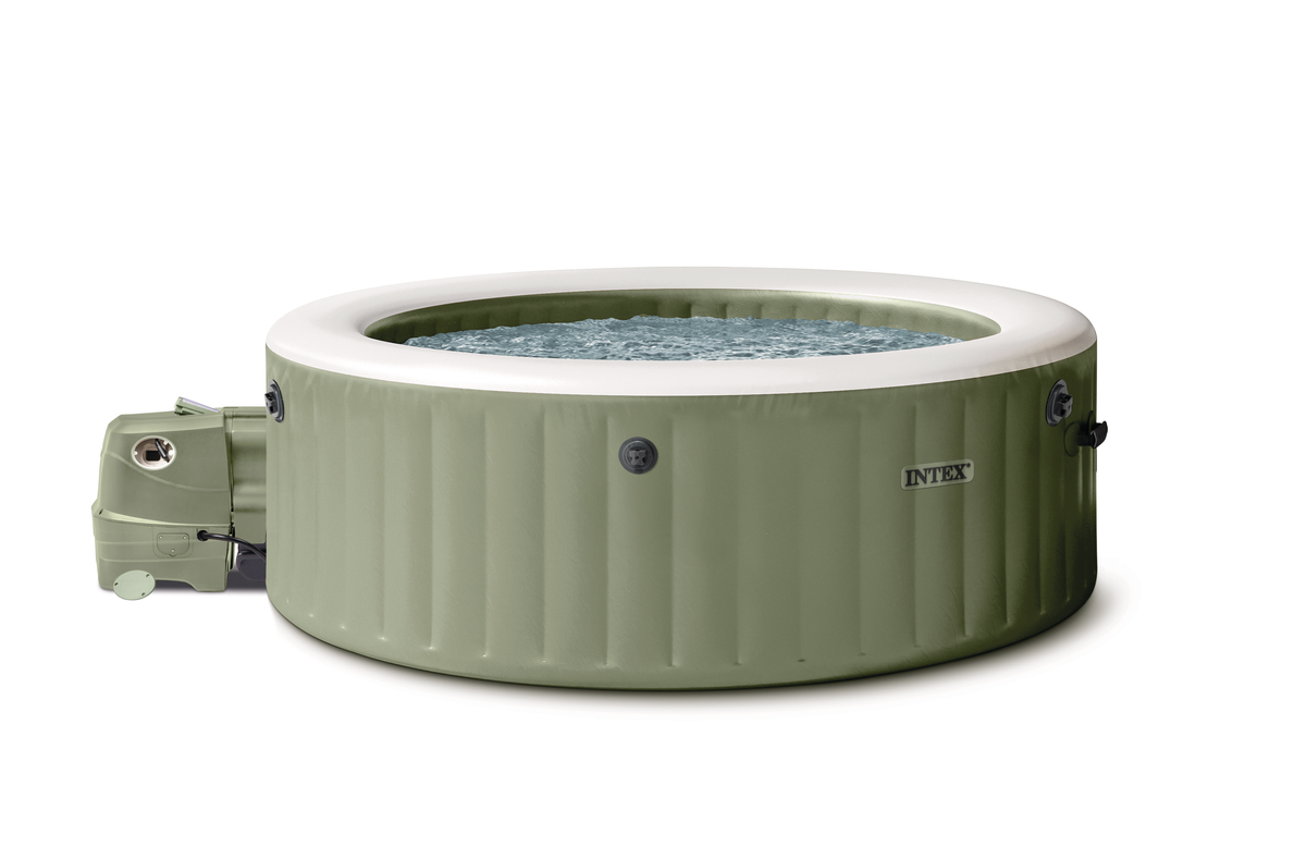 Intex Pure Spa Bubble massage Olive Green opblaasbare spa - 6 persoons