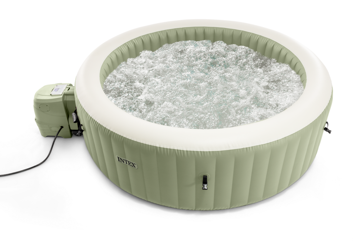 Intex Pure Spa Bubble massage Olive Green opblaasbare spa - 6 persoons