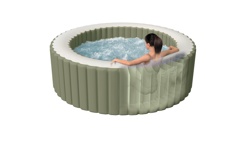 Intex Pure Spa Bubble massage Olive Green opblaasbare spa - 6 persoons