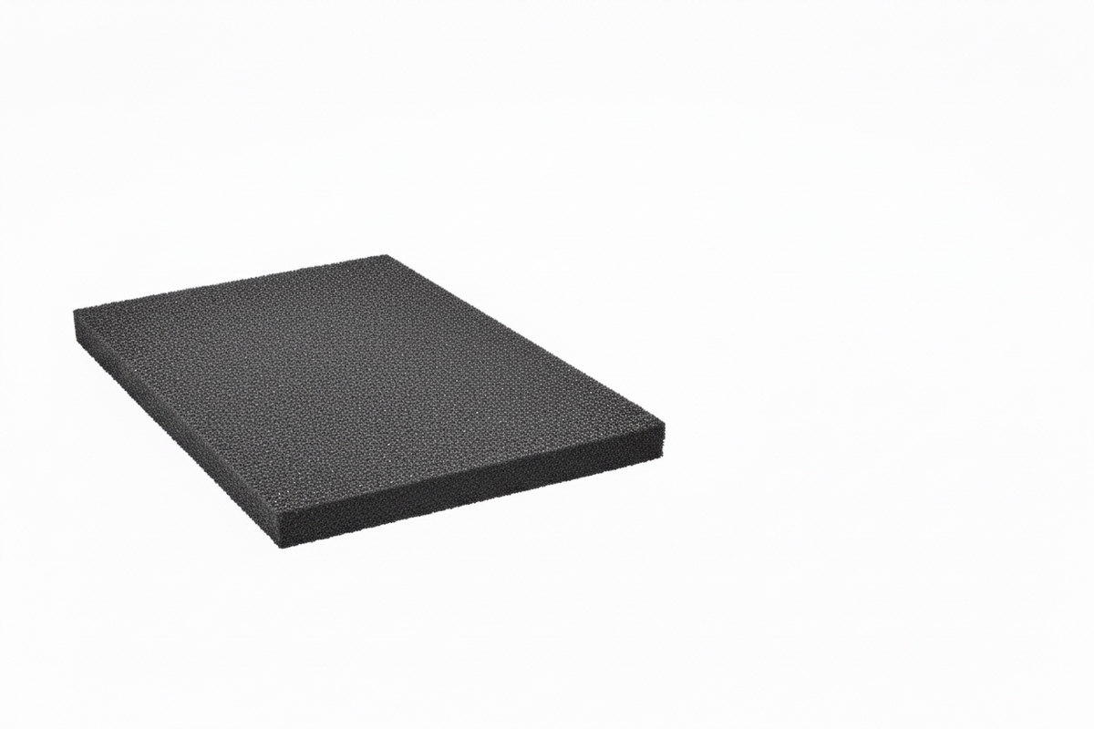 Rubberen ondertegel - 50 x 25 cm - Zwart