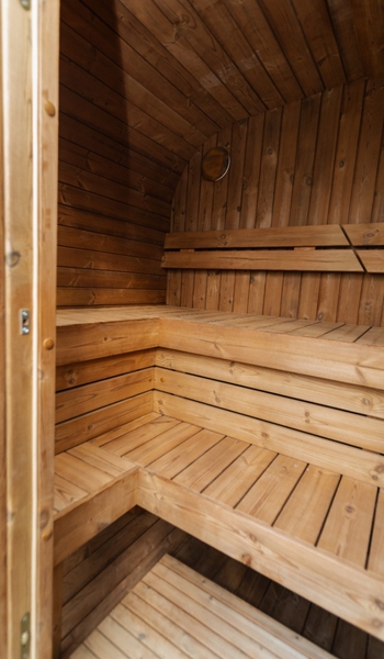 Thermowood elektrische mini cube sauna - 120 cm