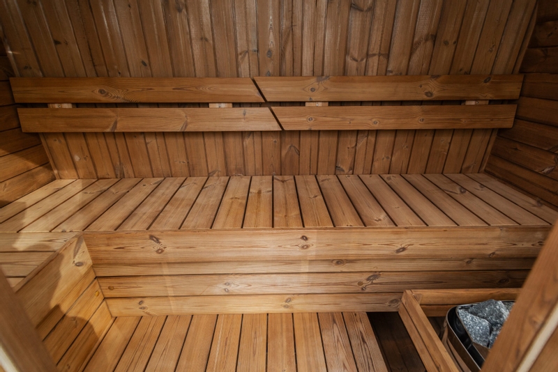 Thermowood elektrische mini cube sauna - 200 cm