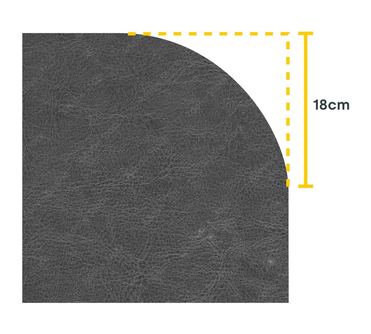 W'eau spacover 160 x 160 cm - Grijs - Radius 18 cm