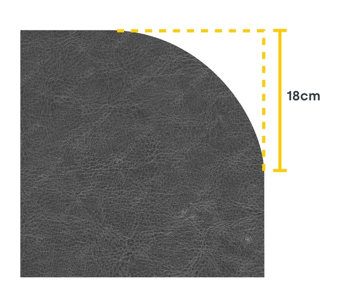 W'eau spacover 160 x 160 cm - Grijs - Radius 18 cm