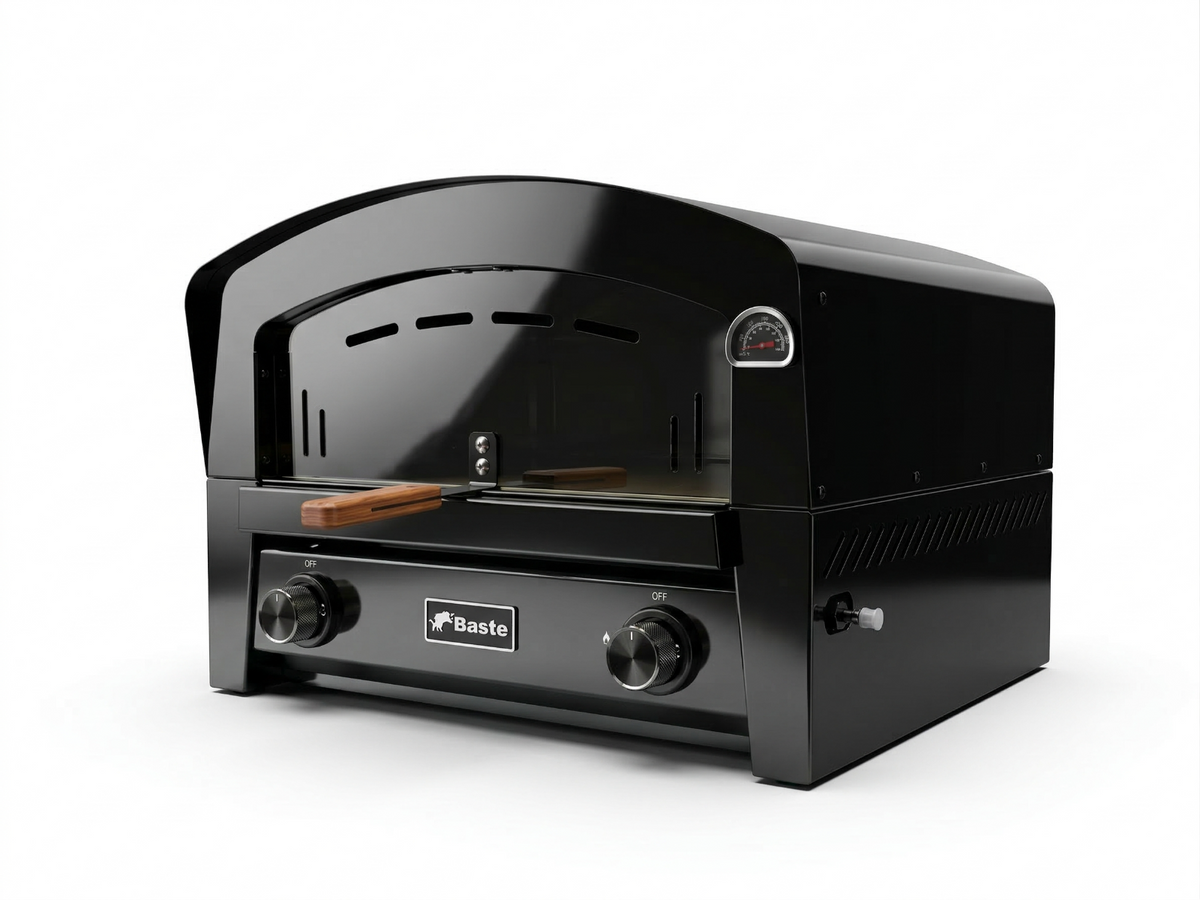 BASTE pizzaoven buiten gas 16 inch - RVS