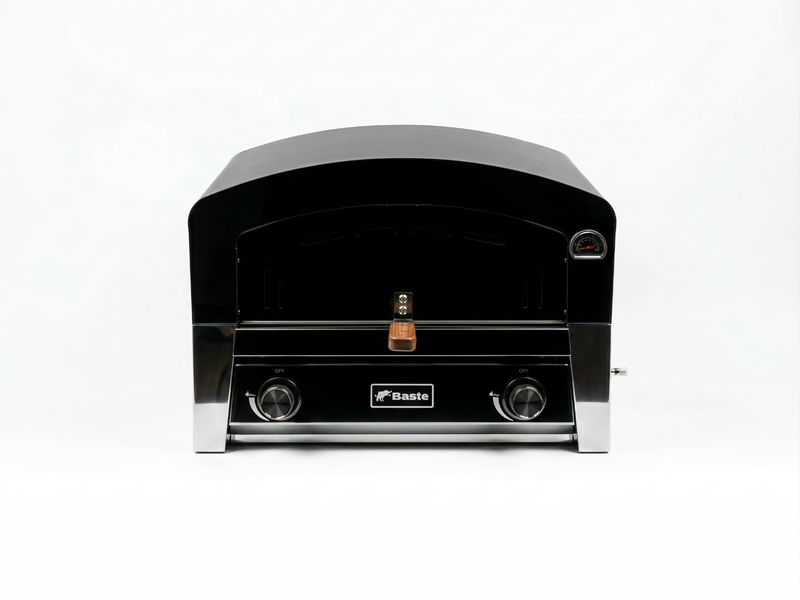 BASTE pizzaoven buiten gas 16 inch - RVS