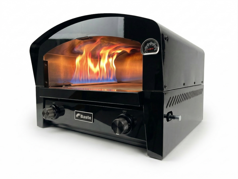 BASTE pizzaoven buiten gas 16 inch - RVS