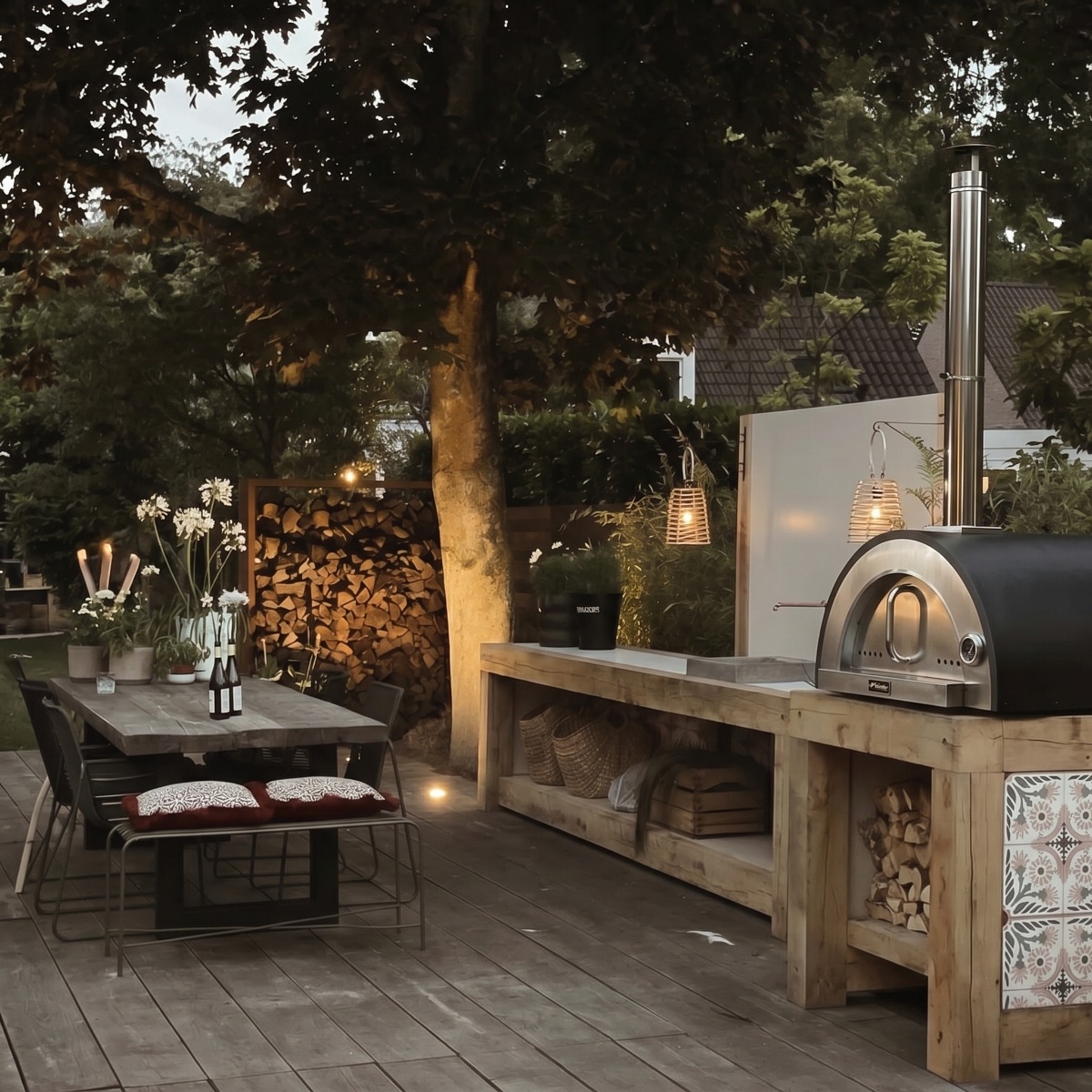 BASTE premium 60 pizzaoven buiten houtgestookt - RVS