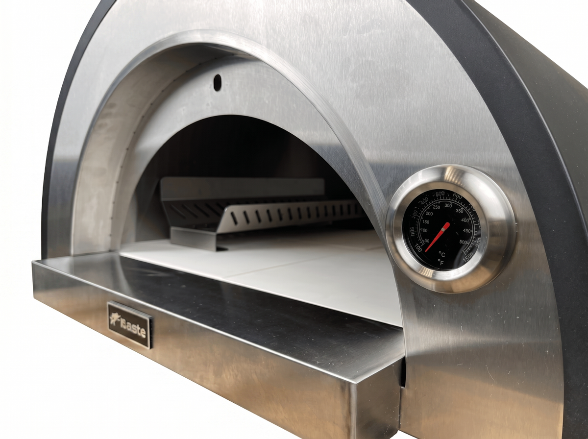 BASTE premium 60 pizzaoven buiten houtgestookt - RVS