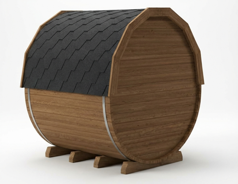 Thermowood elektrische barrelsauna - 6 personen