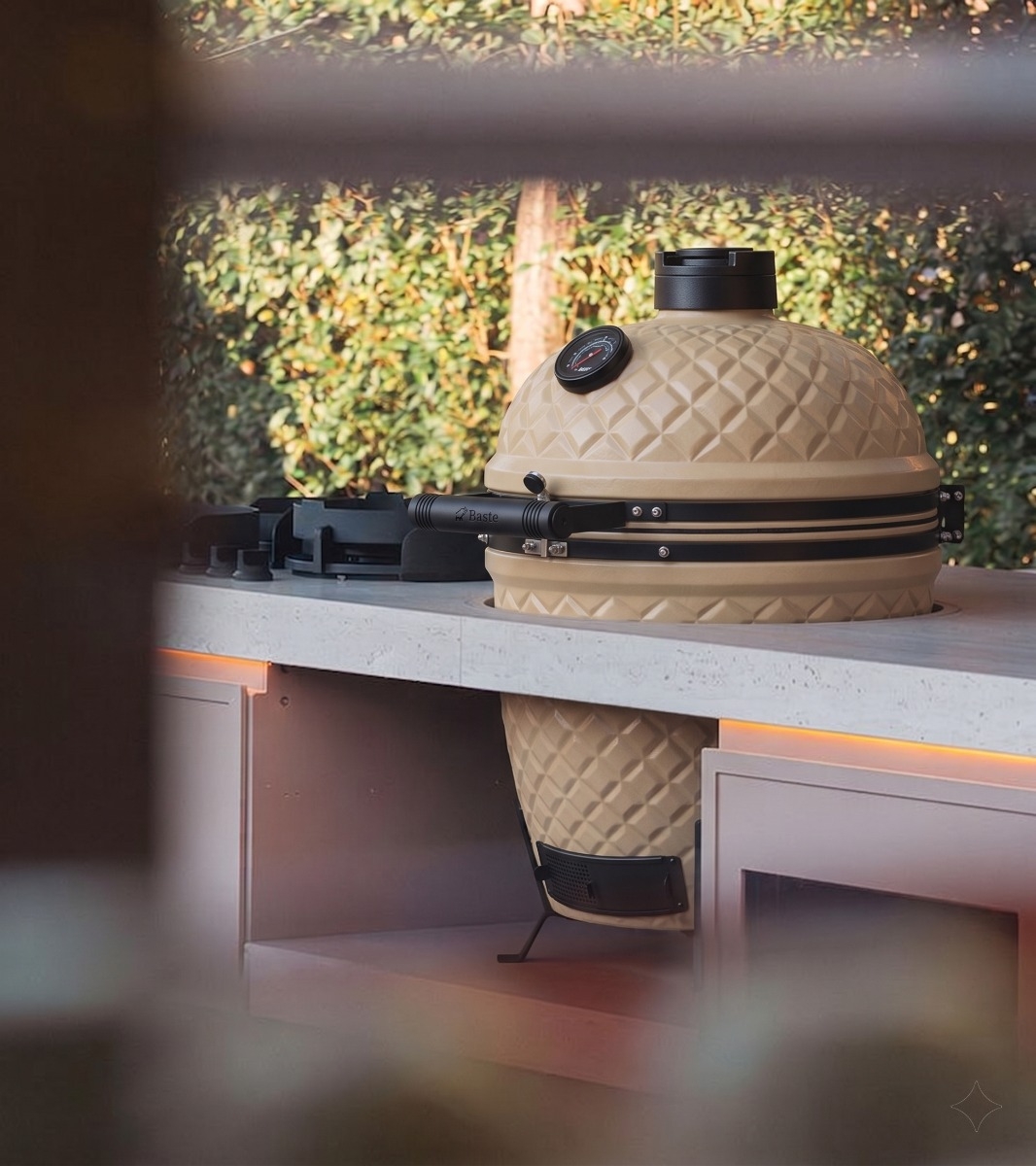BASTE kamado bbq large - 21 inch - Beige