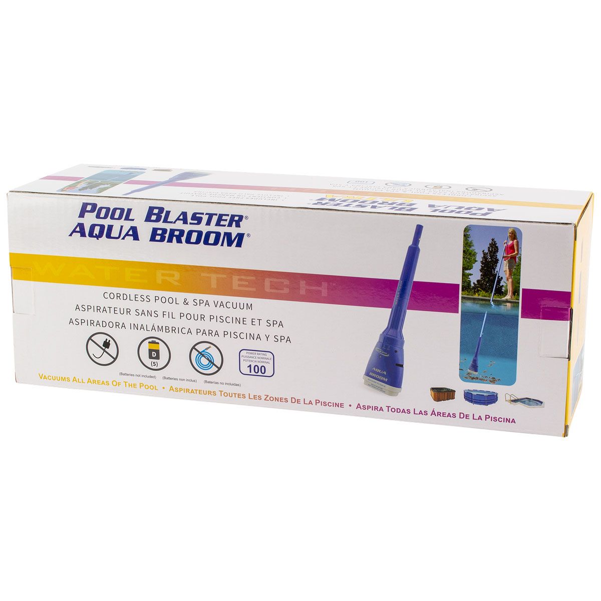 Pool Blaster Aqua Broom ULTRA (met steel) doos.