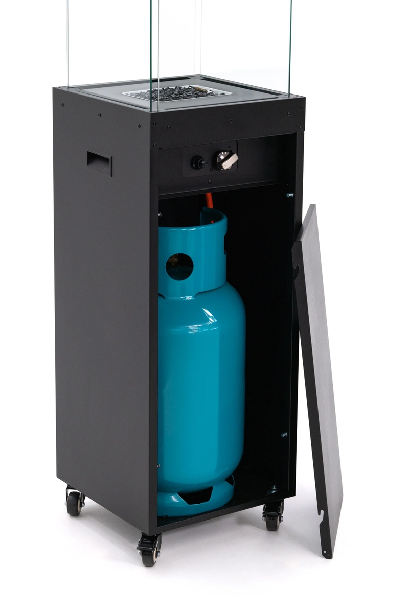 Planika Faro gas terrasverwarmer met beschermhoes - Zwart