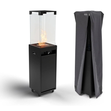Planika Faro gas terrasverwarmer met beschermhoes - Zwart