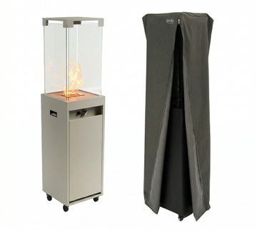 Planika Faro gas terrasverwarmer met beschermhoes - Grijs